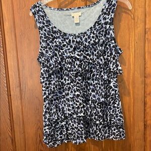 Women's Leopard Print Sleeveless Top